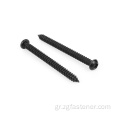 DIN7981 Black Cross Cross Relded Pan Head Tapping Screws